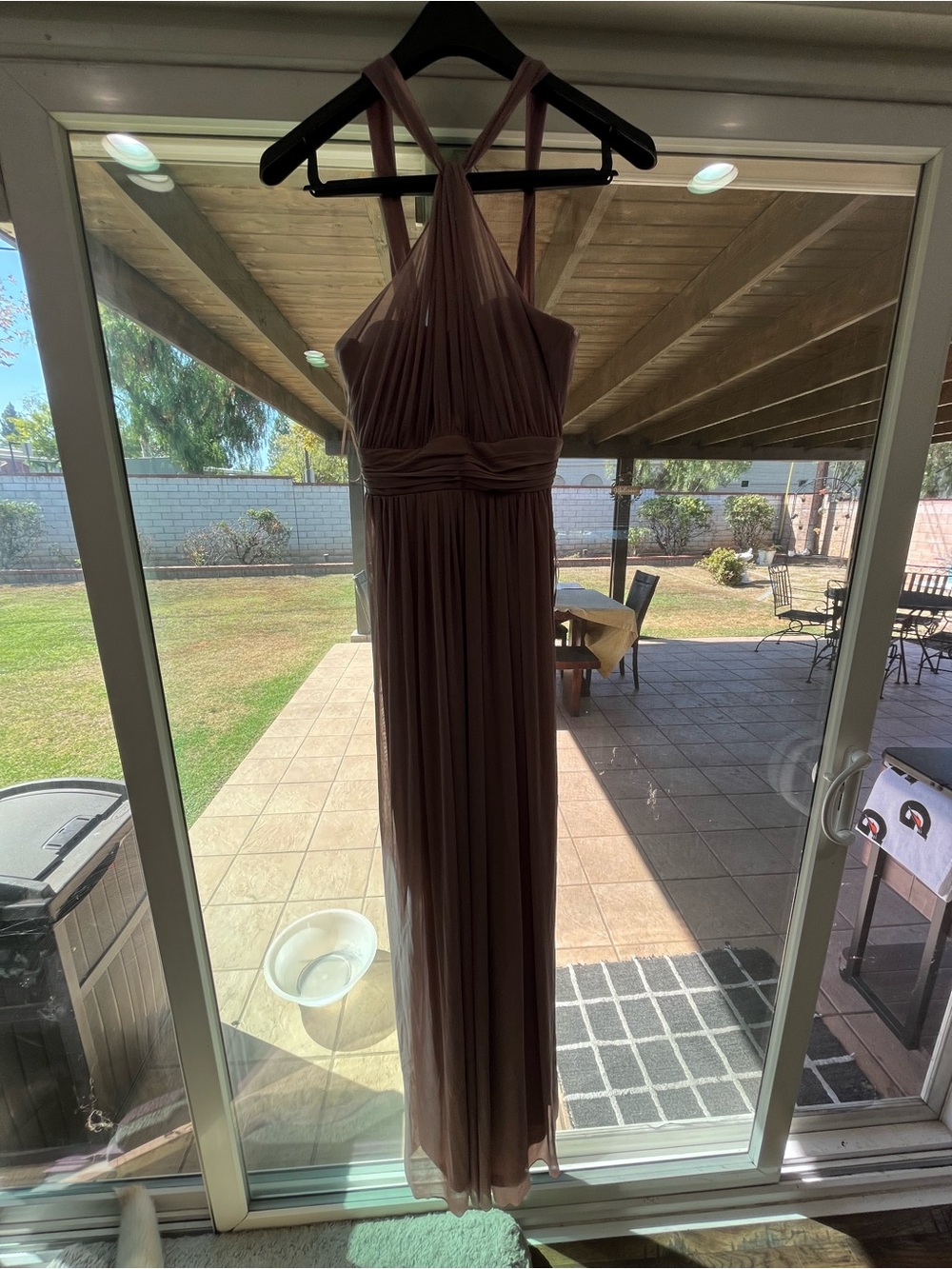 Birdy Grey Dusty Mauve Halter Chiffon Maxi Dress